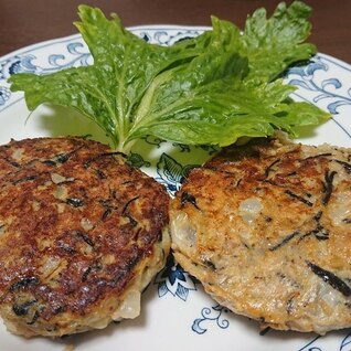 豆腐・パン粉なし。ひじきハンバーグ